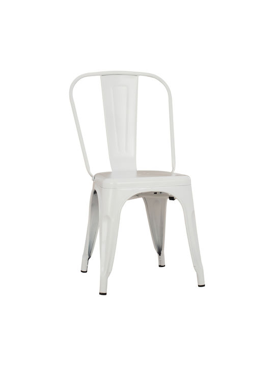 Melita-pro Dining Room Metallic Chair Matte Whi...
