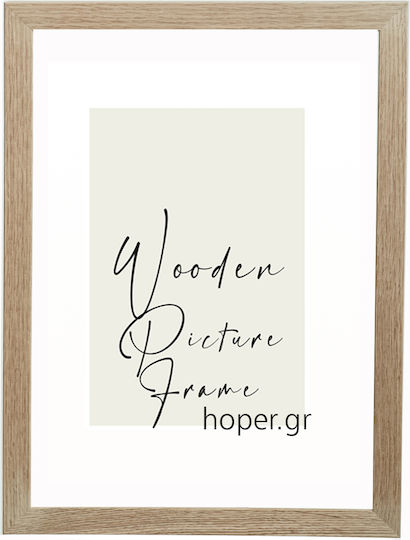 K2033 Wall-mounted Wooden Photo Frame with Beige Frame 6-60x80 plexi