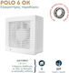 Redled Επιτοίχιος Εξαεριστήρας Μπάνιου 150mm Λευκός