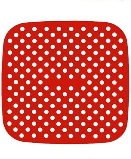 Re-use Silicone Base Air Fryer 19x19cm Red