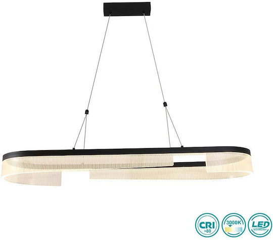 Optonica Pendant Light Black 100x30cm