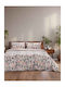Madi Set Cearșafuri 240x260cm. Sprigs Gri 4buc