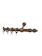Grace Metallic Curtain Pole Single Φ28mm 120cm Brown