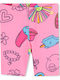 Kinder Leggings Radfahren Kurz Pink Fluorescent
