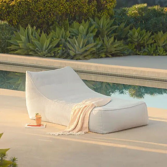 Ξαπλώστρα Luxury Irida Λευκό 190x80x70cm