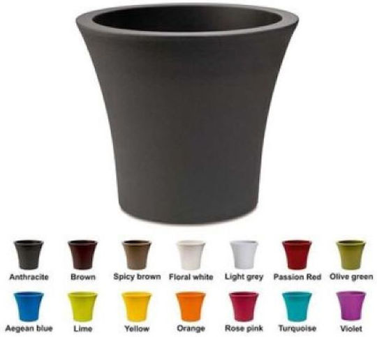 Atmosphera City Topf Kunststoff Anthracite 30x30x26.5cm.