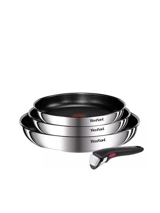 Tefal Ingenio Emotion+ Set de tigăi din oțel inoxidabil cu strat antiaderent L897S455 3buc
