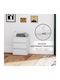 White Wooden Bedside Table 40x30x50.5cm