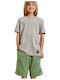 Kids' Set with Shorts Summer 3pcs Gray