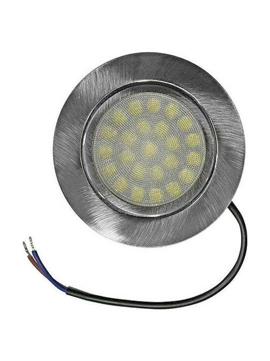 Ultralux Спот За Външни Стоящи Лампи LED 4W С Неутрално Бяло Светлина IP44 Сребрист