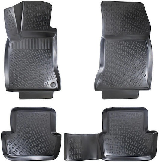 Πατάκια Σκαφάκια 3d Λάστιχο Tpe Mercedes Β-clαss W247 2019 Rizline 4 Τεμάχια Μαύρα