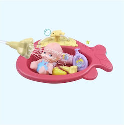 Set de joacă pentru copii de 3+ ani Formă de pește accesorii pentru baie bebeluși cu pulverizare de apă 34x34 cm multicolor