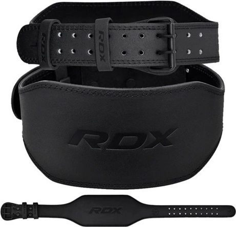 Rdx 15см 6'' Кожен Фитнес Колан Черен L