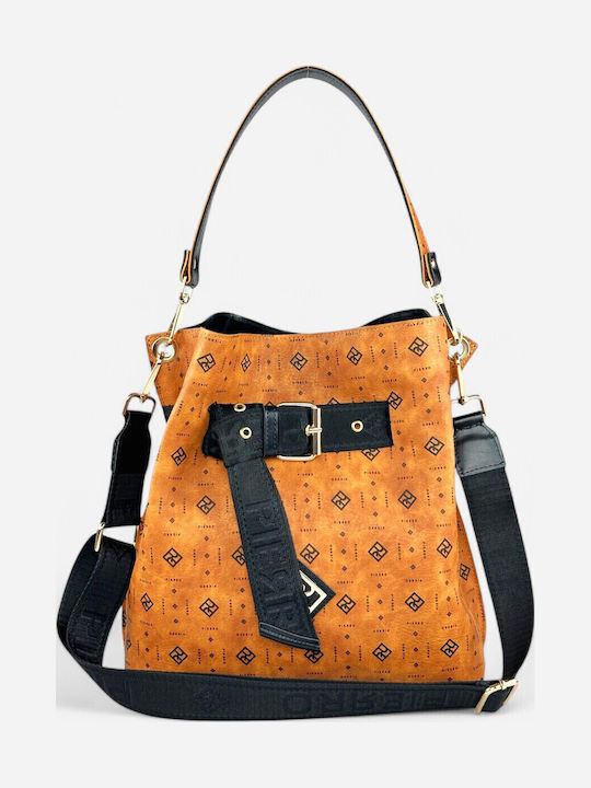 Pierro Accessories Γυναικεία Τσάντα Ώμου Καφέ