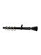 Grace Ausziehbar Metallisch Vorhangstange Einfach Φ28mm 300-300cm Nikel Black