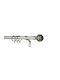 Grace Ausziehbar Metallisch Vorhangstange Einfach Φ19mm 210-210cm Silver