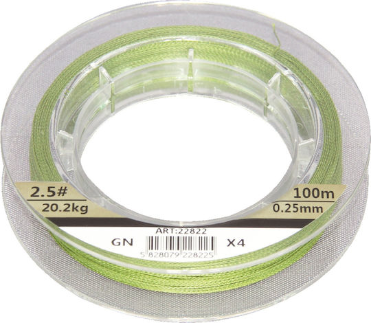 Fir de pescuit Tpster 159-05 Verde 0,25mm Max20,2kg 100m 22822