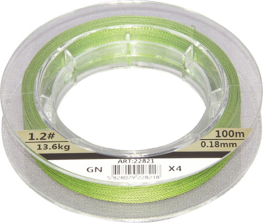 Tpster Angelschnur 159-05 Grün 0,18mm Max13,6kg 100m 22821