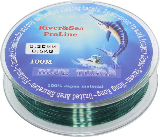 Tpster Fishing Lines Nylon 159-11 Green 0.3mm Max8.6kg 100m 19375