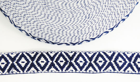 Κορδέλα Υφαντή Boho 25mm 20y 0501320 Ναυτικό Μπλέ