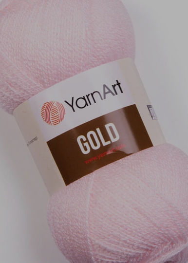 Yarnart Gold 100gr Col 9853 Ανοιχτό Ροζ 92% Acrylic 8% Metallic Polyester