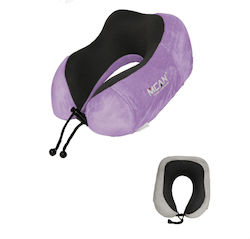 My Home Luxury Μαξιλαράκι Ταξιδίου Memory Foam Μωβ