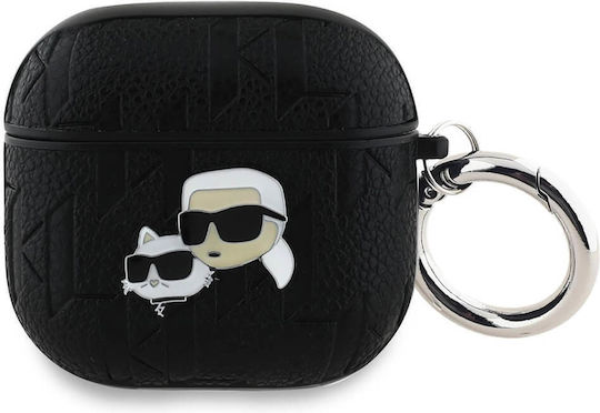 Karl Lagerfeld Karl Choupette Θήκη Πλαστική με Γάντζο σε Μαύρο χρώμα για Apple AirPods 4