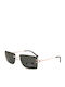 Invu Men's Sunglasses with Gold Metal Frame and Green Mirror Lens IB12505D