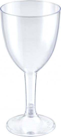 Crystal Wine Disposable Cup Plastic 185ml 10pcs