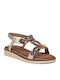 Flache Sandalen für Damen in Beige Farbe