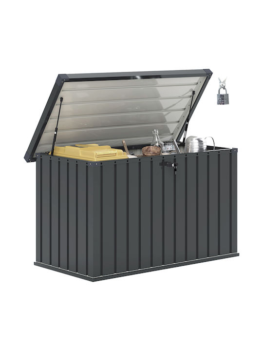 Outsunny Cutie de depozitare pentru exterior Metalic 400lt Gri L124xW66xH72buc