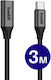 Buddi Braided USB 2.0 Cable USB-C male - USB-C female 60W Μαύρο 3m