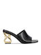 Mules mit Chunky Absatz in Schwarz Farbe