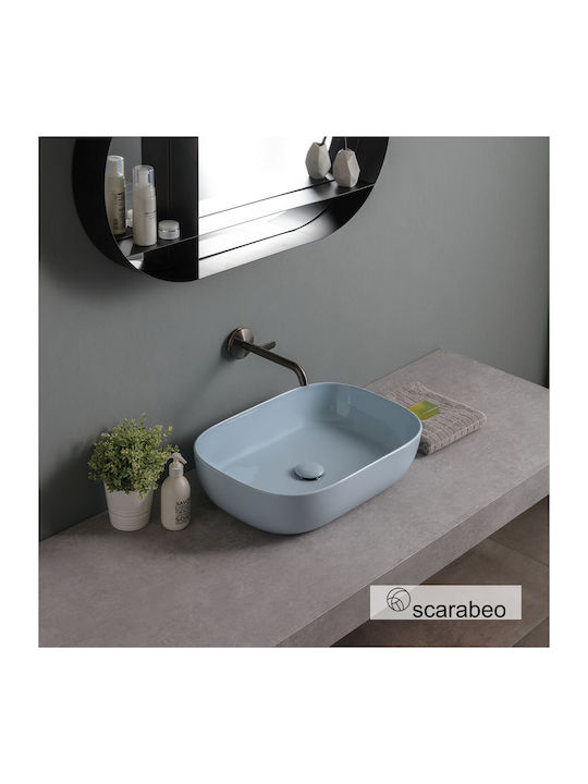 Scarabeo Glam Countertop Sink Porcelain 56x39cm...