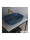 Scarabeo Glam Countertop Sink Porcelain 56x39cm Glossy Ocean (blue)
