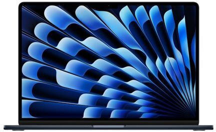 Apple MacBook Air 15" (2024) 15,3" Panou IPS Ecran Retina (M3-8 Nuclee/24GB/512GB SSD/10-Core GPU) cu Încărcător 35W (Port Dublu) Midnight (Tastatură Engleză SUA)