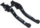 NSRacing Set Manete Frână/Ambreiaj Motocicletă Manete de motocicletă Manete de motocicletă ajustabile pentru Yamaha TDM 900 2004-2014 Negre 25002586