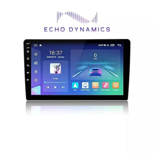 Echo Dynamics Ηχοσύστημα Αυτοκινήτου 2DIN (Bluetooth/USB/AUX/WiFi/GPS/Apple-Carplay/Android-Auto) με Οθόνη Αφής 9"