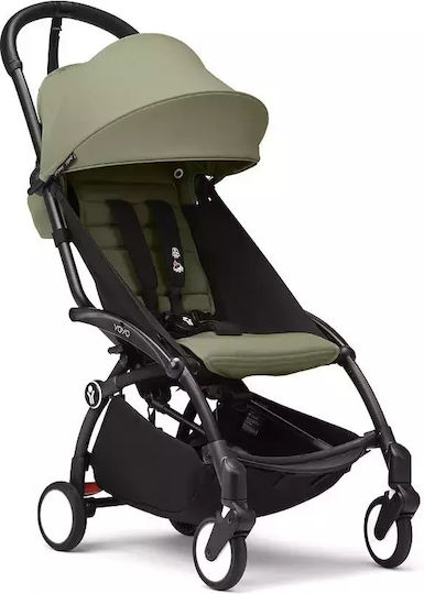 Stokke YOYO³ Baby Stroller Suitable from 6+ Months Frame Colour Black / pack Olive 6.2kg