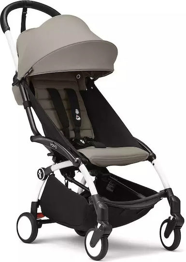 Stokke YOYO³ Baby Stroller Suitable from 6+ Months Frame Colour White / pack Taupe 6.2kg