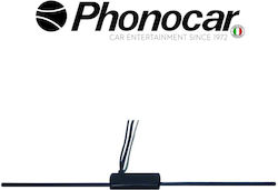 Phonocar Κεραία Αυτοκινήτου Εσωτερική Αυτοκόλλητη για Ραδιόφωνο με Ενισχυτή σε Μαύρο Χρώμα