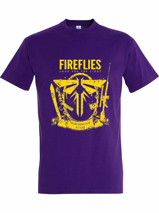 Unisex T-Shirt "Fireflies Last Us" Dunkellila