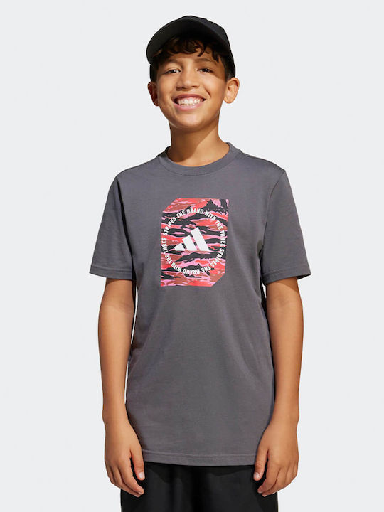 adidas Tricou Pentru Copii Gri Camo Linear
