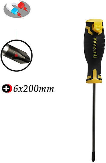 Bossram Magnetic Șurubelniță De Precizie Lung Cruce Dimensiunea PH6x200mm