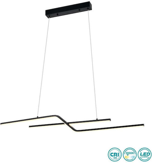 Optonica Pendant Light Black 100x21.5cm