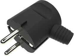 Male Schuko Plug Side Black 29852