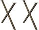 vidaXL Metallic Furniture Leg 2 Pieces Suitable...
