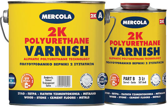 Mercola Impregnation Varnish Polyurethane 2-Component Solvent Based Colorless Gloss 10lt