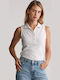 Bluza Damă Polo Fără Mâneci Albă