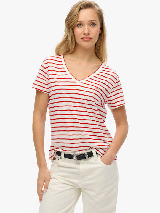 Superdry Studios Slub Emb Vee Women's T-shirt W...